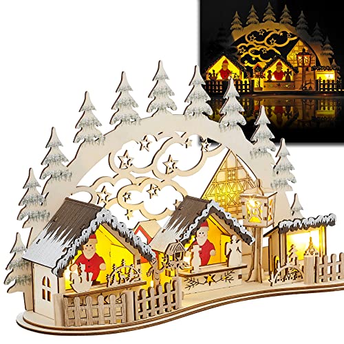 Wooden Christmas Village - Festive Indoor Display