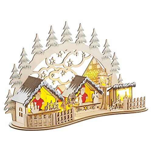 Wooden Christmas Village - Festive Indoor Display