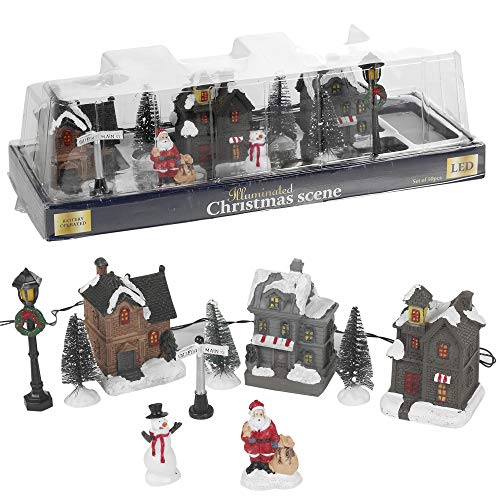 LED Christmas Town Village Decoration Set