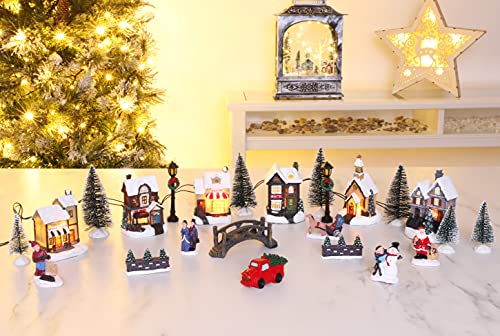 Traditional Christmas Village Scene - 25 LED Pieces