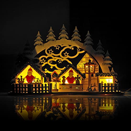 Wooden Christmas Village - Festive Indoor Display