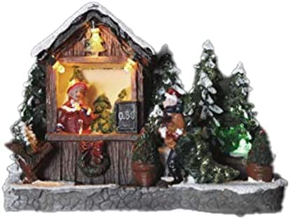 Animated Musical Christmas Village Scene - Bread & Roll Shop