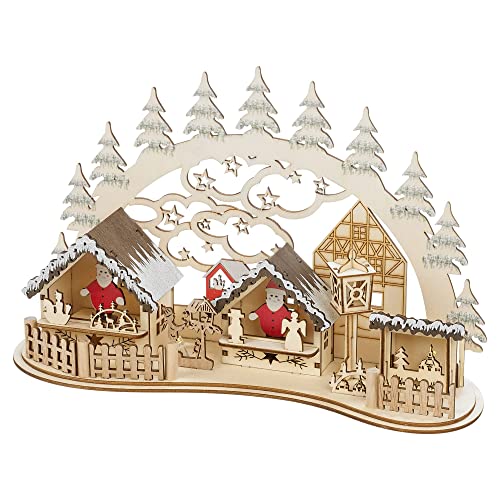 Wooden Christmas Village - Festive Indoor Display
