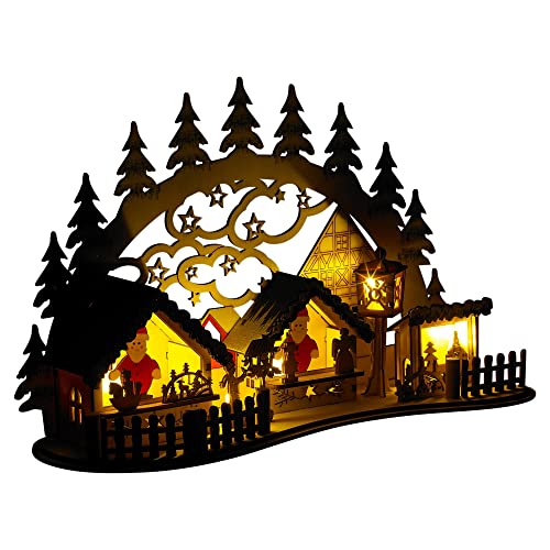 Wooden Christmas Village - Festive Indoor Display