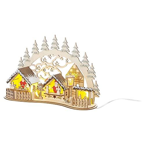 Wooden Christmas Village - Festive Indoor Display