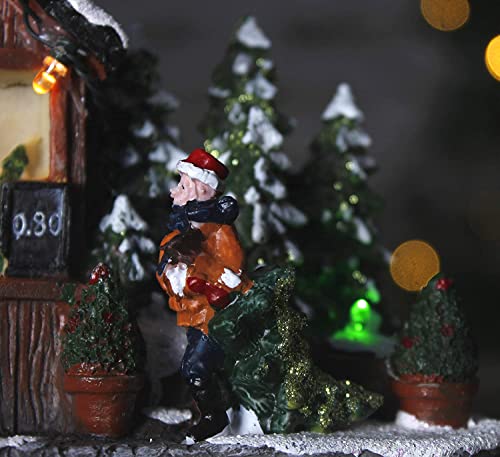 Animated Musical Christmas Village Scene - Bread & Roll Shop
