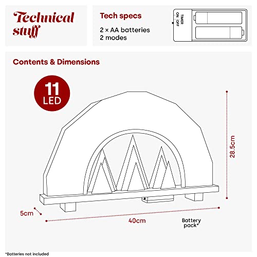 Wooden Christmas Candle Bridge with Snowflake Decoration