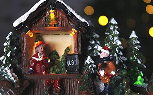 Animated Musical Christmas Village Scene - Bread & Roll Shop