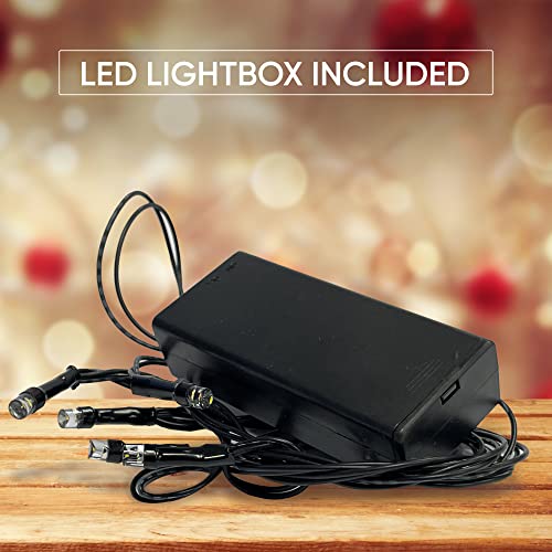 12-Piece Light Up Christmas Village Scene with LED Lights