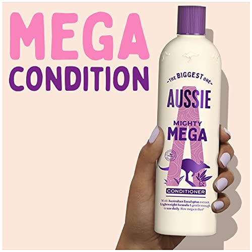 Aussie Mega Shampoo and Conditioner Set For Dry Damaged Hair, Vegan Shampoo And Conditioner, Silicone Free, Cruelty Free, XL VALUE PACK, 1145ml, (Pack of 2)