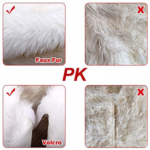 Faux Fur Christmas Tree Skirt - Snow White (78CM)