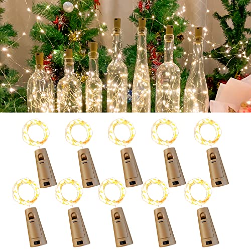Etinga 10 Pack Wine Bottle Lights - Christmas Party Decor