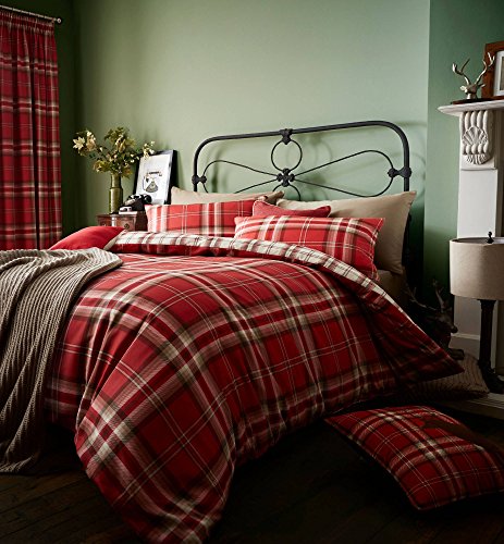 Catherine Lansfield Kelso Easy Care Double Duvet Set Red