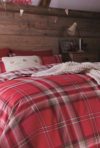 Catherine Lansfield Kelso Easy Care Double Duvet Set Red