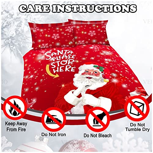 Santa Claus Stop Here Christmas Duvet Cover Set