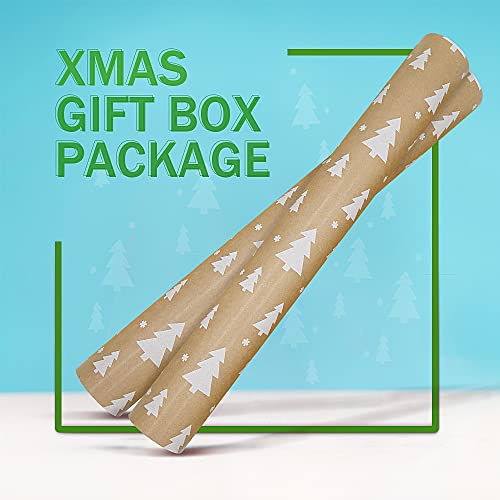 Christmas Tree Kraft Paper Gift Wrap Roll