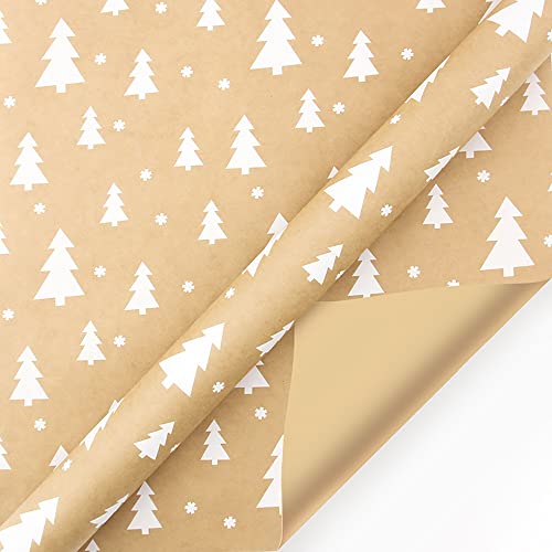 Christmas Tree Kraft Paper Gift Wrap Roll