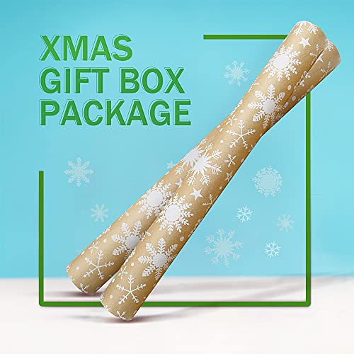 White Snowflake Wrapping Paper Roll | 15m x 44cm