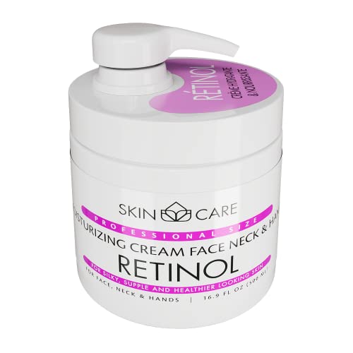 Pack of 2 - Skincare Retinol Face/Neck/Hand Moisturizing & Nourishing Cream 16.9 fl.oz/ 500ml (2 x 500ml)