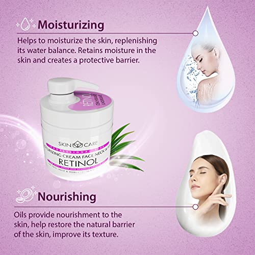 Pack of 2 - Skincare Retinol Face/Neck/Hand Moisturizing & Nourishing Cream 16.9 fl.oz/ 500ml (2 x 500ml)