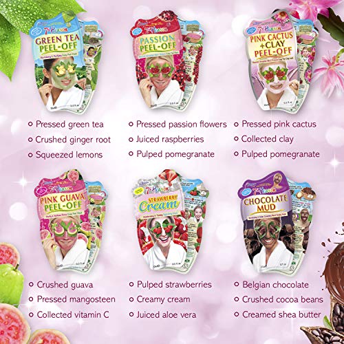  7th Heaven 'Pamper and Party' Face Mask Gift Set - 10 Moisturising and Cleansing Beauty Skin Care Masks, Silver Cosmetic Bag and Soft Cleansing Face Cloth