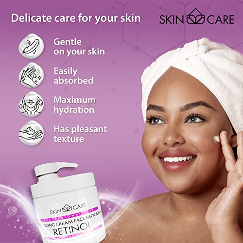 Pack of 2 - Skincare Retinol Face/Neck/Hand Moisturizing & Nourishing Cream 16.9 fl.oz/ 500ml (2 x 500ml)