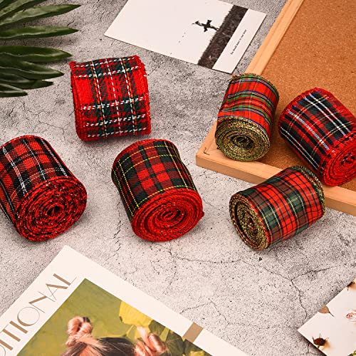 Christmas Tartan Ribbons - Festive Tree Decorations & Bows