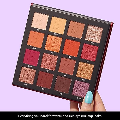 BEAUTY BAY Fiery 16 Piece Colour Eyeshadow Palette Gift Set - Make Up Beauty Products - Vegan Gifts for Teenage Girls - PETA Certified Cruelty Free - Matte & Shimmer - Pink, Bronze, Red, Orange