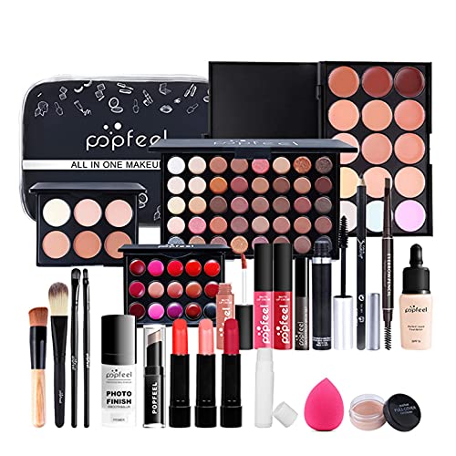 Makeup Gift Set Complete Starter Makeup Kit Lip Gloss Concealer Eyeshadow Palette Highly Pigmented for Teenage Girls & Adults