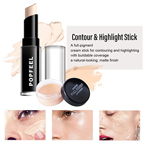 All-In-One Makeup Kit, 8 Pcs Complete Makeup Gift Set Full Kit Combination with Eyeshadow Lipgloss Concealer etc, Essential Starter Bundle for Women, Portable Multi-purpose Beauty Cosmetic Travel Set