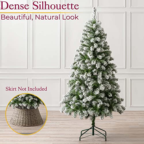 6ft Snowy Christmas Tree with Frosted Spruce