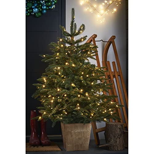 Pre-Lit Alaskan Fir Christmas Tree, 150 Warm White LEDs