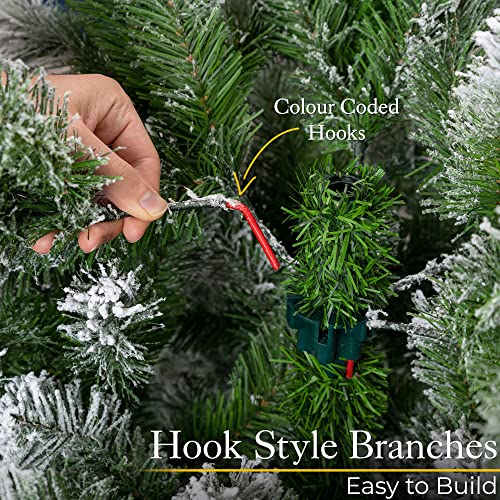 6ft Snowy Christmas Tree with Frosted Spruce