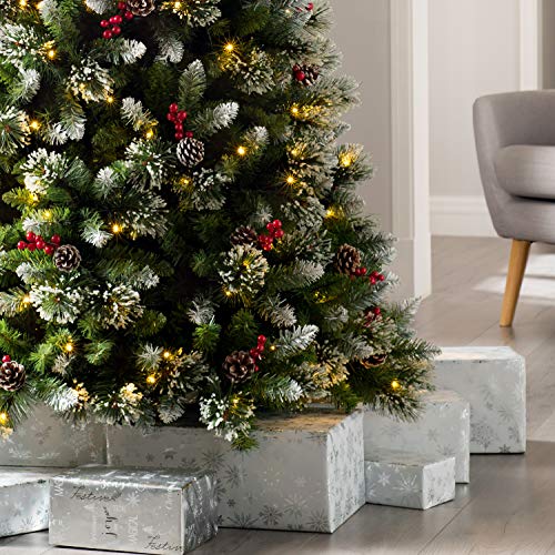 Victorian Snow Coated, Berries & Cones Christmas Tree