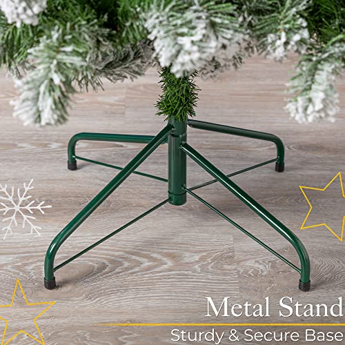 6ft Snowy Christmas Tree with Frosted Spruce