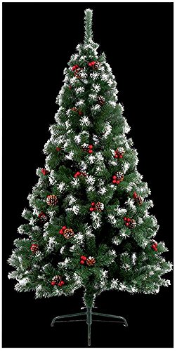 Snowy Pine Cone Christmas Tree - 6ft