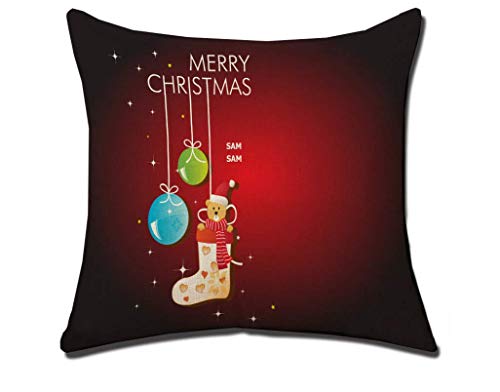 Christmas Snowman Red Pillowcase Holiday Gift Series