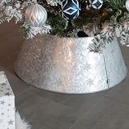 Dawsons Living Metal Tree Skirt - Silver/Grey