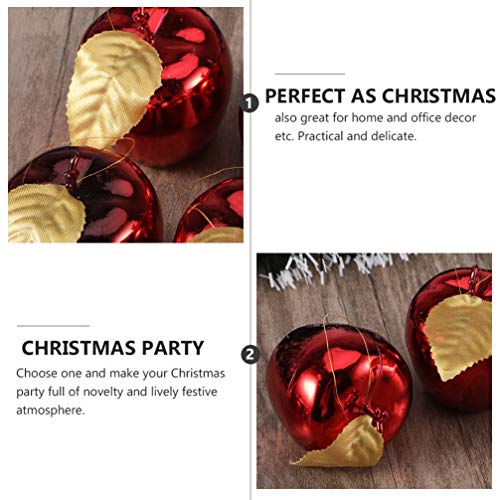 WINOMO 24pcs Christmas Apple Ornaments Christmas Tree Decorations Holiday Hanging Ornament for Christmas Wedding Birthday Party Decoration