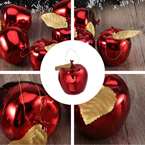 WINOMO 24pcs Christmas Apple Ornaments Christmas Tree Decorations Holiday Hanging Ornament for Christmas Wedding Birthday Party Decoration