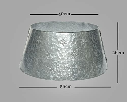 Dawsons Living Metal Tree Skirt - Silver/Grey