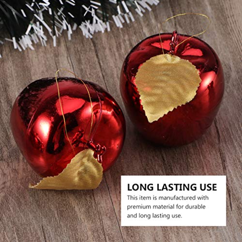 WINOMO 24pcs Christmas Apple Ornaments Christmas Tree Decorations Holiday Hanging Ornament for Christmas Wedding Birthday Party Decoration
