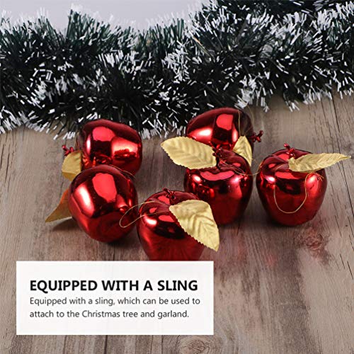 WINOMO 24pcs Christmas Apple Ornaments Christmas Tree Decorations Holiday Hanging Ornament for Christmas Wedding Birthday Party Decoration