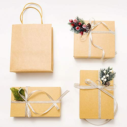 HJHIWE White Berry Stems Pine Branches 20Pack, Christmas Picks Spray Artificial Pine Cones Holly Stem Craft, Winter Holiday Floral Picks Holly Stem for Xmas Garland Wreath Ornaments.