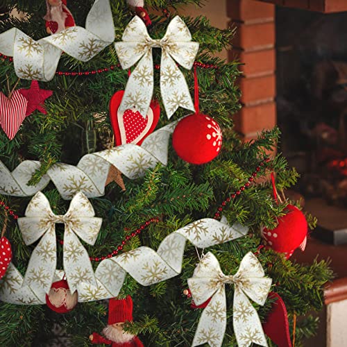 Snowflake Wired Ribbon - 2 Rolls, 12 Yards