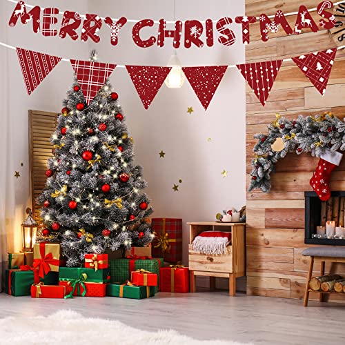 MIAHART 30 Sheets Merry Christmas Pattern Paper Set A4 Size 10 Designs Festival Decorative Craft Paper Double-Sided for Card Making Scrapbook, Red and White