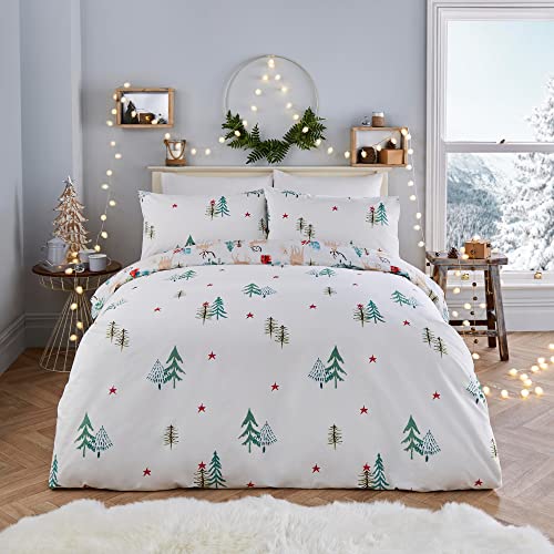Christmas Winter Stag Duvet Cover - Double Size