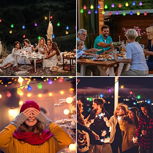 Jsdoin Solar Lights Outdoor Garden,50LED Solar Garden Lights,8 Modes 7.5M/25Ft Waterproof Solar Powered Globe Fairy Lights, Garden Lighting for Garden Patio Yard Home Christmas Parties Wedding