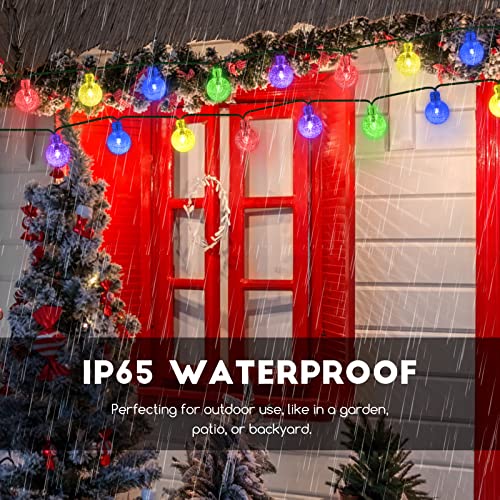 Jsdoin Solar Lights Outdoor Garden,50LED Solar Garden Lights,8 Modes 7.5M/25Ft Waterproof Solar Powered Globe Fairy Lights, Garden Lighting for Garden Patio Yard Home Christmas Parties Wedding