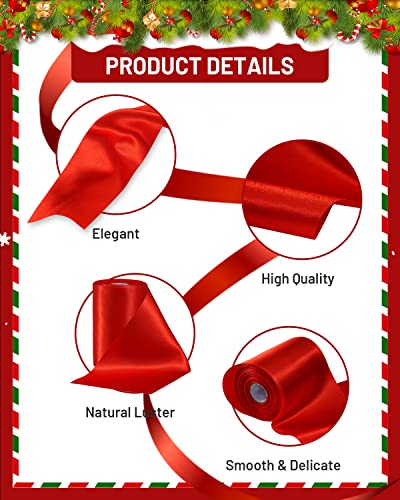 Christmas Red Satin Ribbon for Festive Occasions